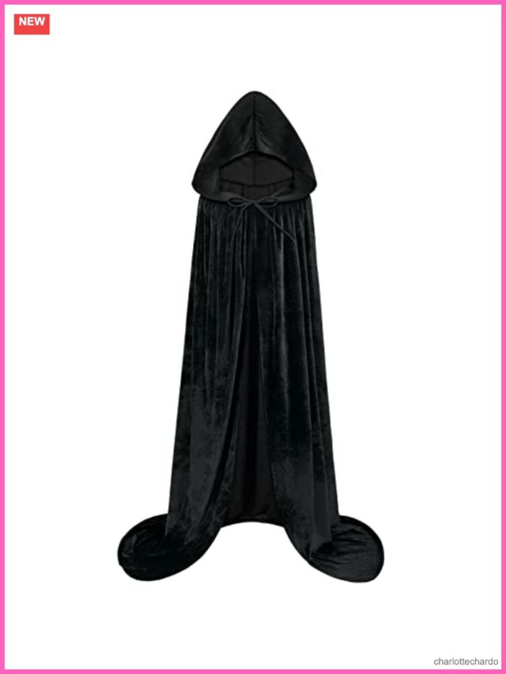 Velvet Hooded Cloak Cape Witch Vampire Wizard Cosplay Costume